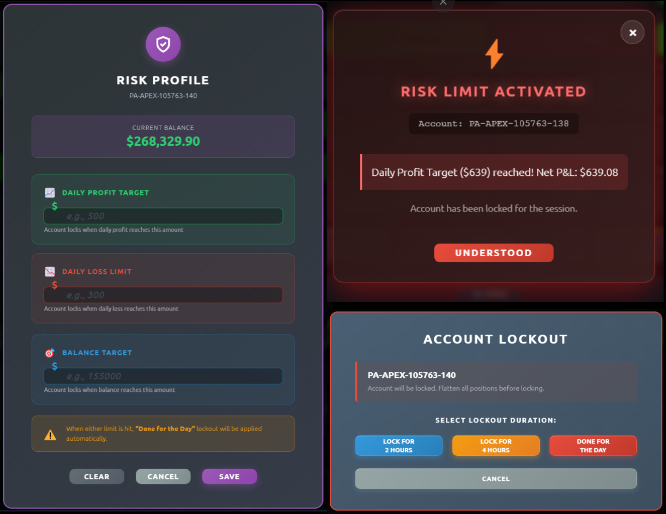 🔒 RISK LOCKOUT